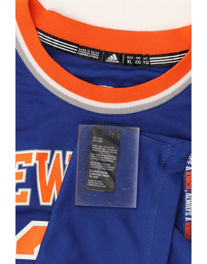 Męska kamizelka z grafiką ADIDAS New York Knicks XL, niebieski poliester
