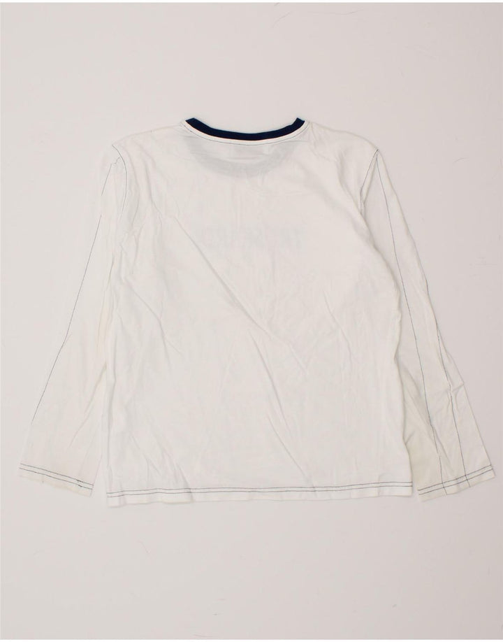 TRUSSARDI JUNIOR Boys Graphic Top Long Sleeve 12-13 Years White Cotton Vintage Trussardi Junior and Second-Hand Trussardi Junior from Messina Hembry 