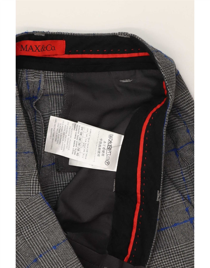 Damskie spodnie chino Max & Co. UK 8 Small W28 L27 Szara pepitka