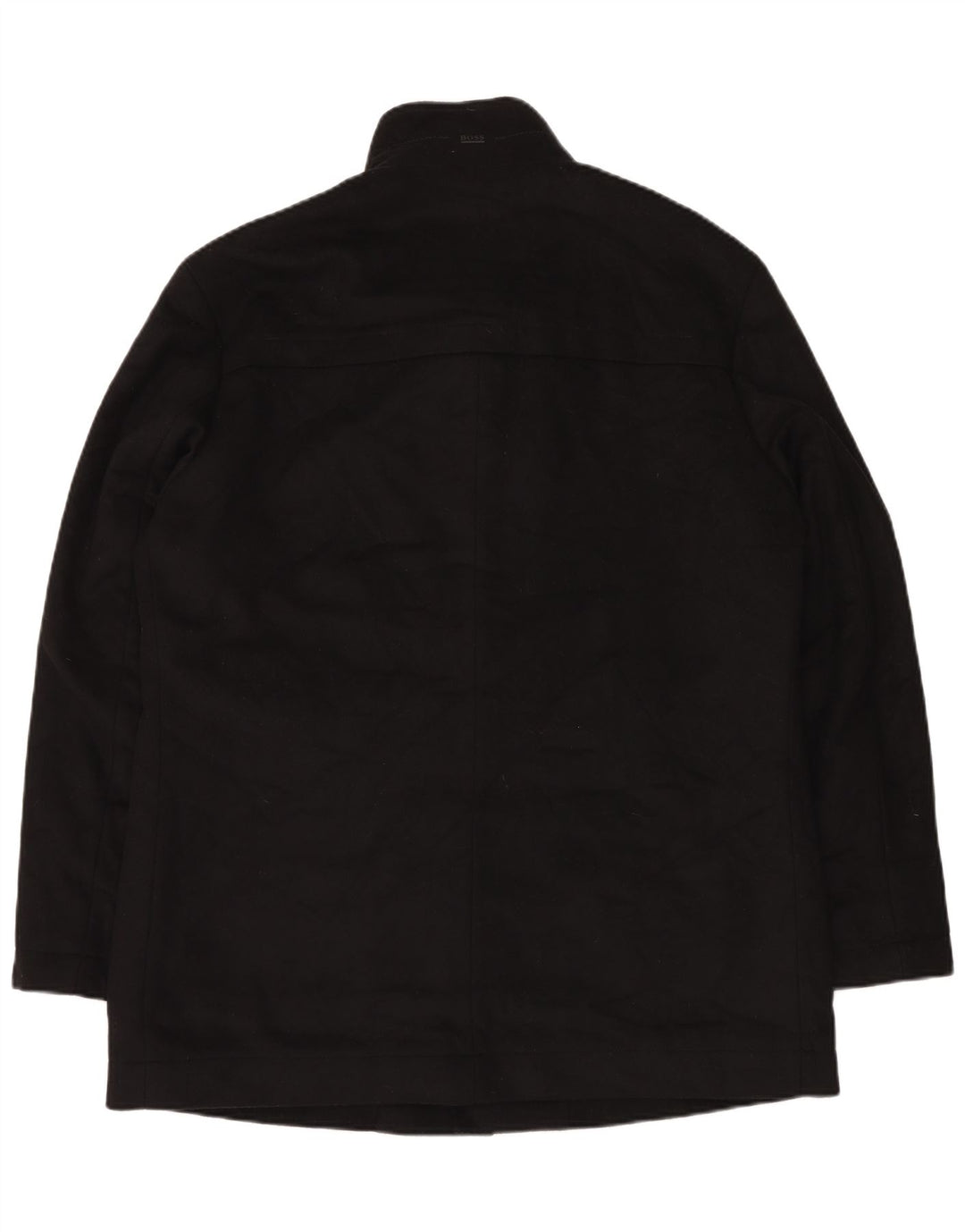 Płaszcz męski Hugo Boss EU 56 3XL Czarna wełna