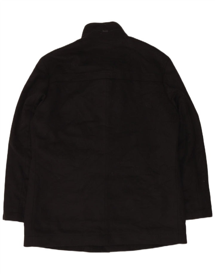 Płaszcz męski Hugo Boss EU 56 3XL Czarna wełna