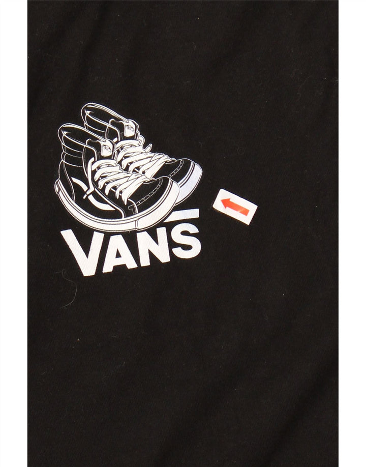 Męski T-shirt VANS o klasycznym kroju z grafiką, XL, czarny, bawełniany