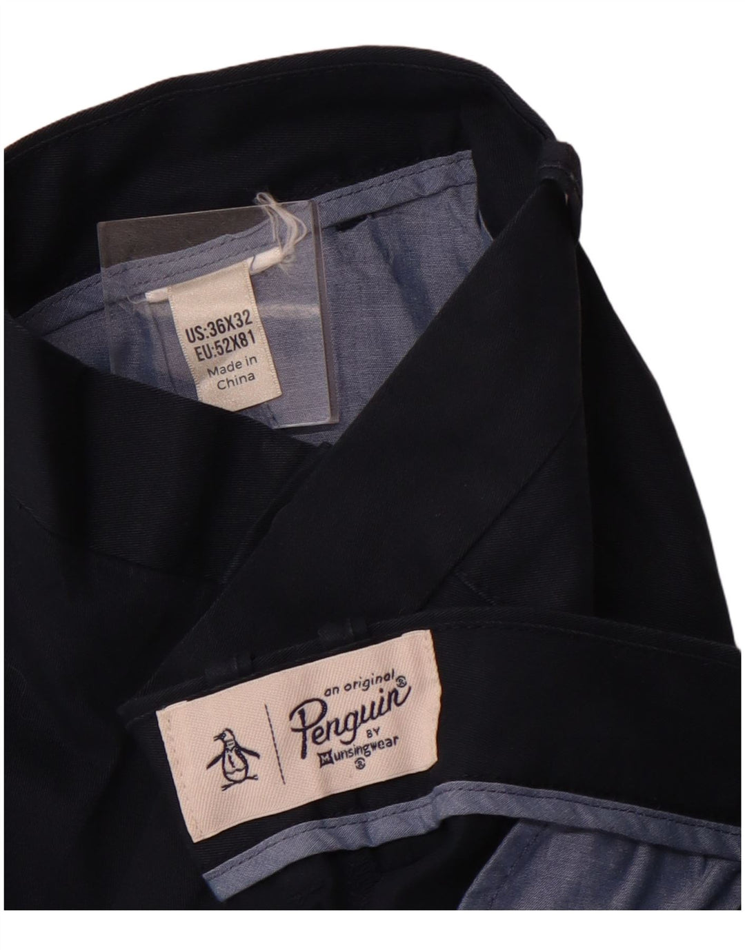 Spodnie męskie typu slim chino PENGUIN W36 L32 granatowe