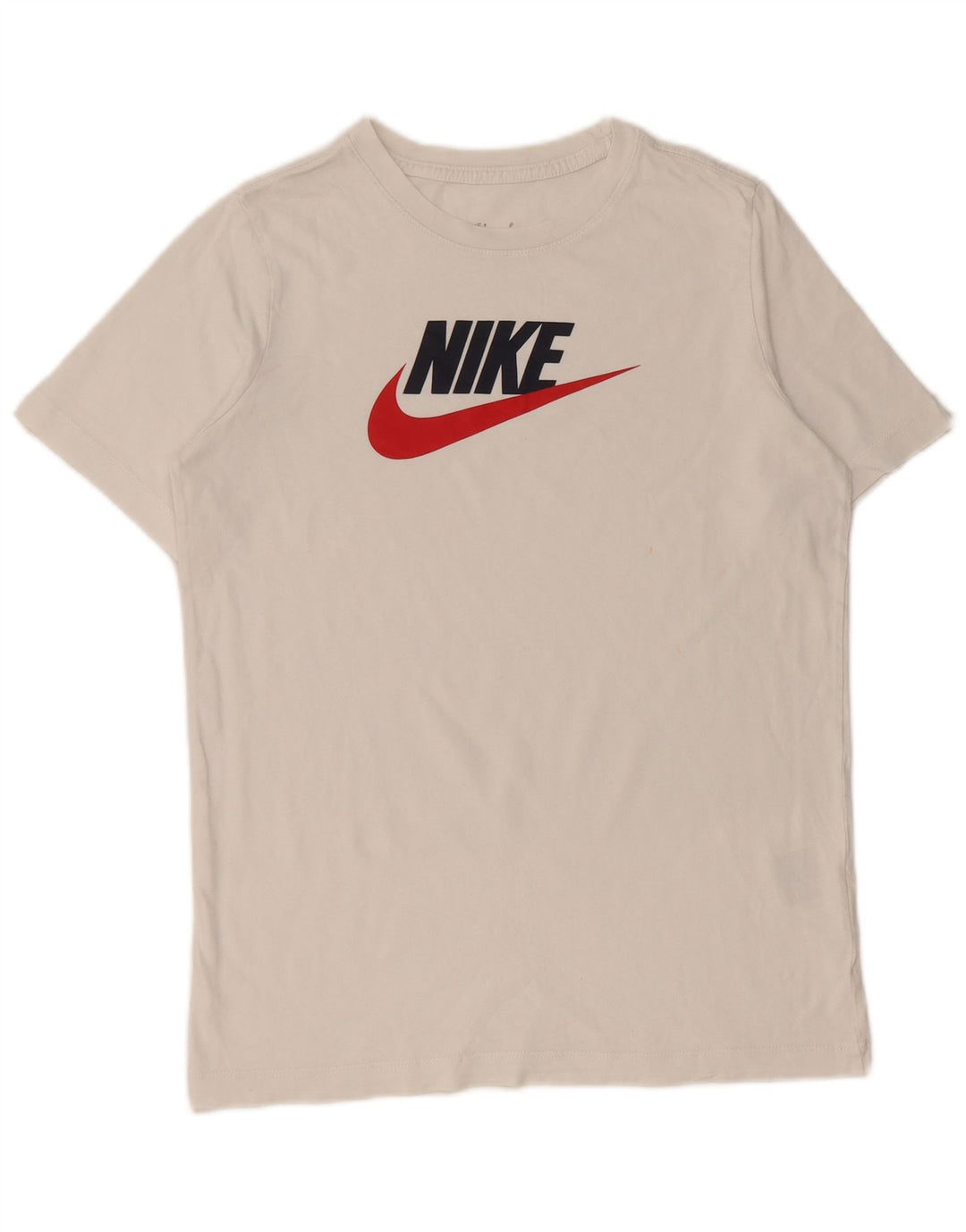 Chłopięcy T-shirt z grafiką NIKE, 13-14 lat, biała bawełna