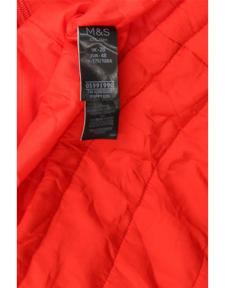 Marks & Spencer Damska wyściełana kamizelka UK 20 2XL Pomarańczowa poliester