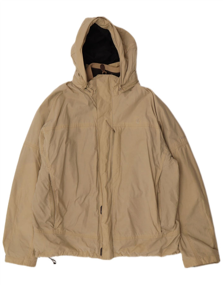 Męska kurtka wiatrówka z kapturem Timberland UK 42 XL Beżowy poliester