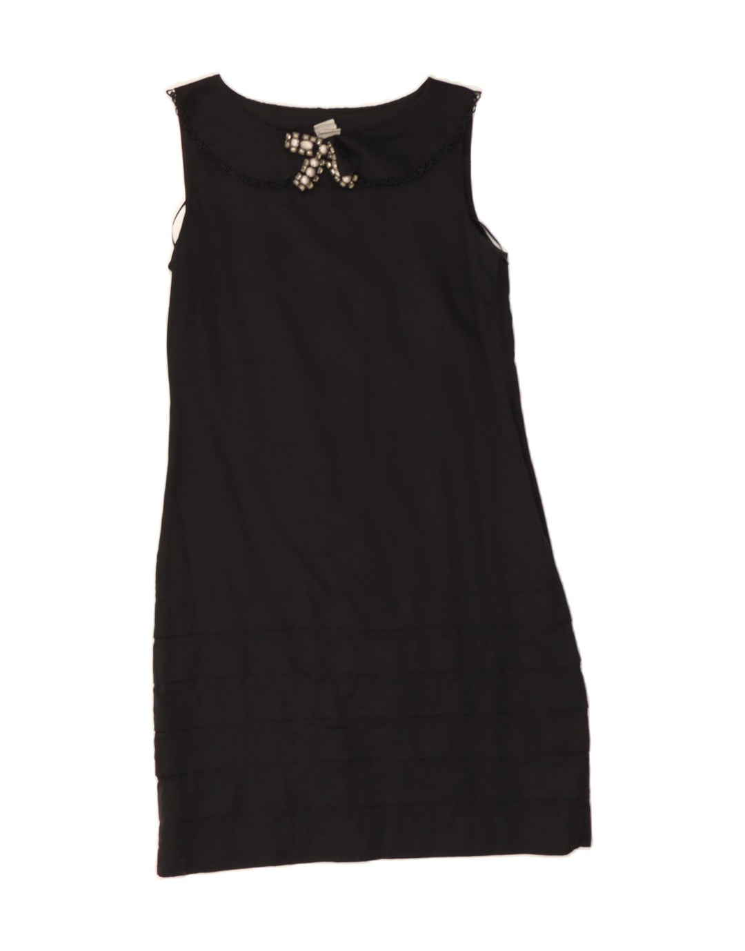OASIS Womens Sleeveless Shift Dress UK 10 Small Black Silk Vintage Oasis and Second-Hand Oasis from Messina Hembry 