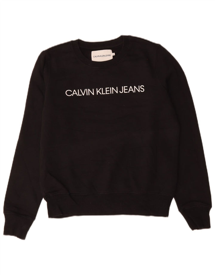 CALVIN KLEIN JEANS Damski sweter oversize UK 10 Small Black
