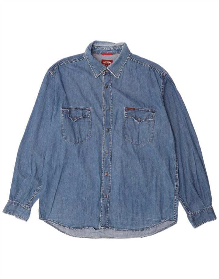 Męska koszula dżinsowa CARRERA XL, niebieska, bawełniana