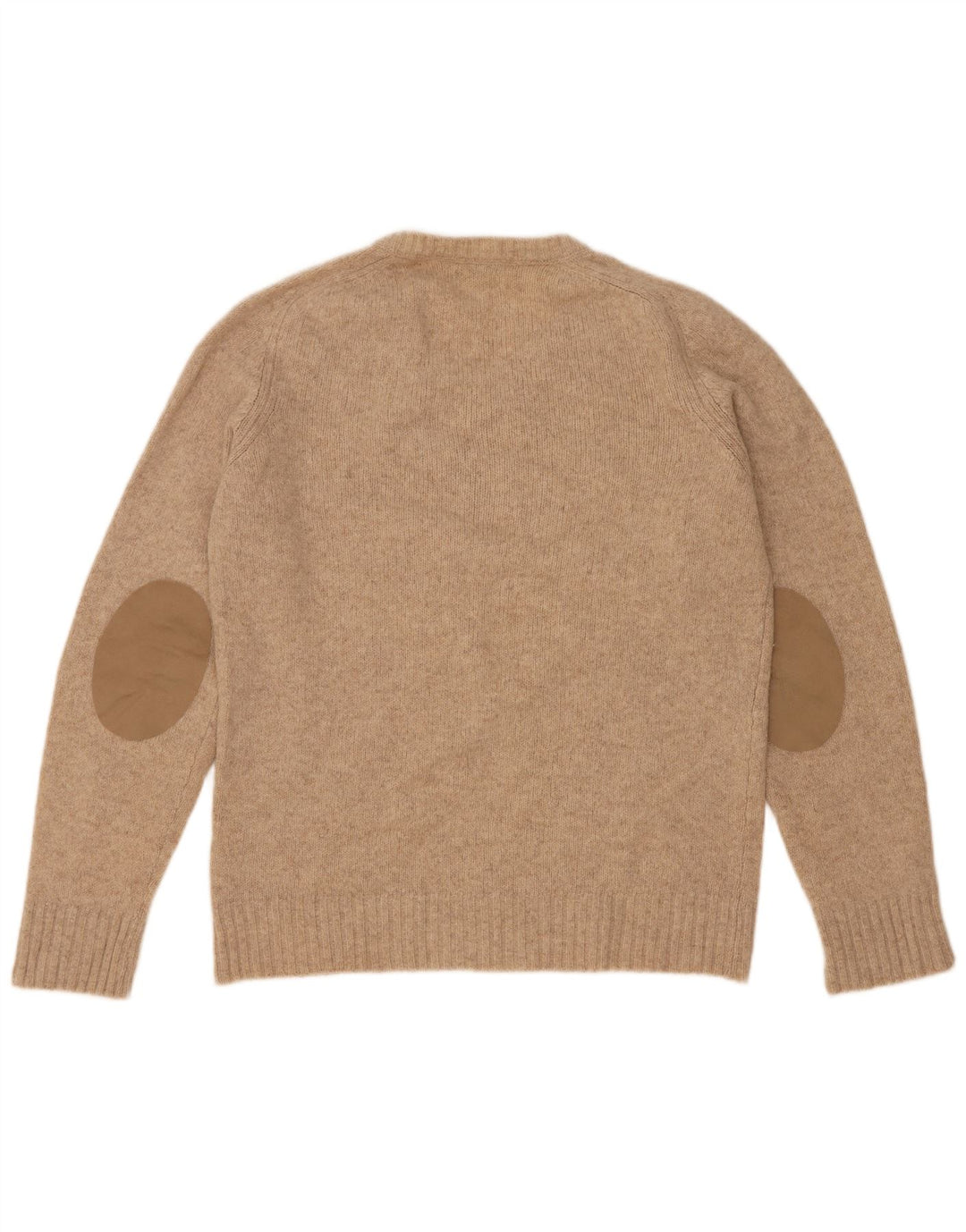 Męski sweter Zara z dekoltem w kształcie litery V, duży, beżowy, wełniany