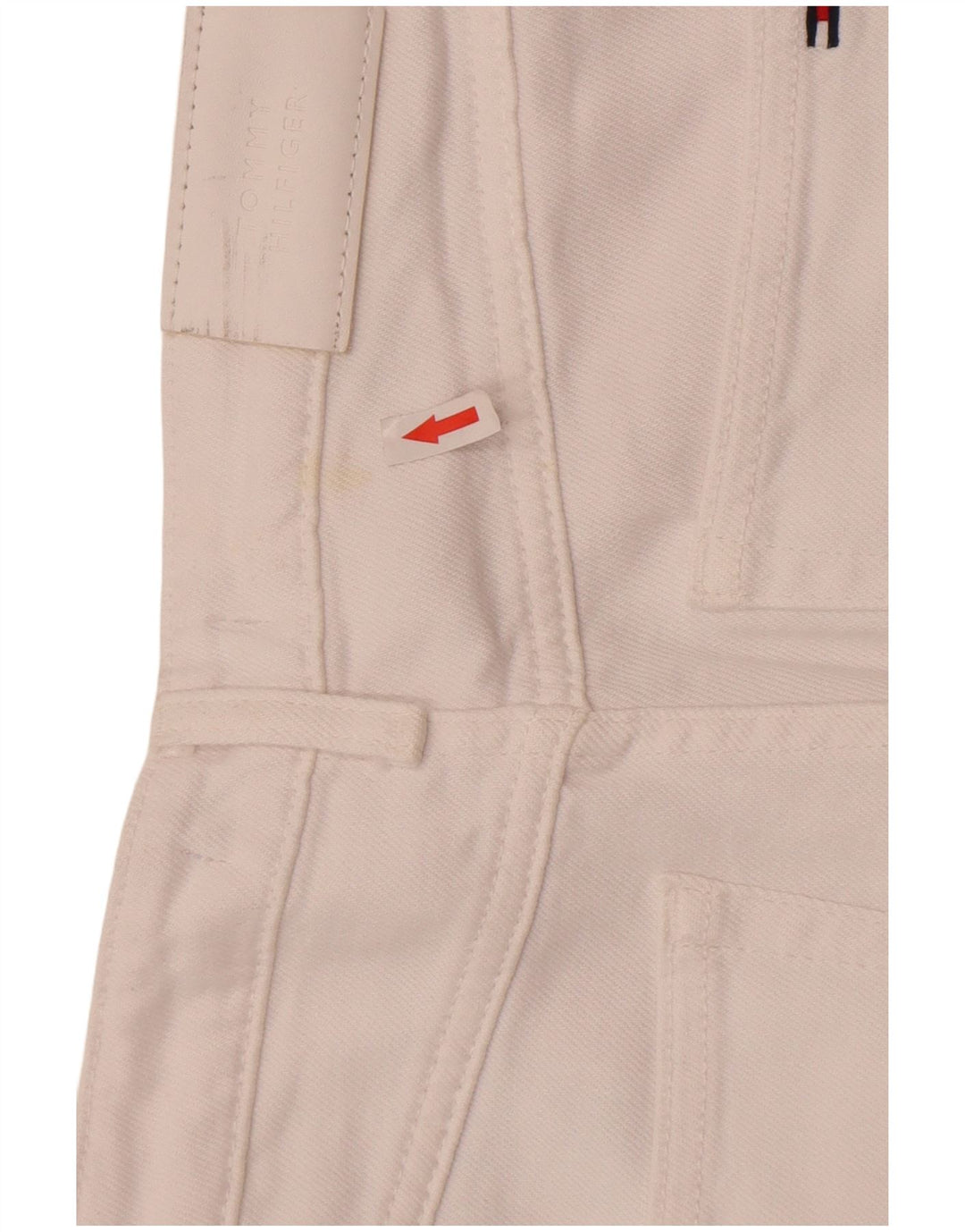 Damskie proste dżinsy Tommy Hilfiger W27 L30 Biała bawełna