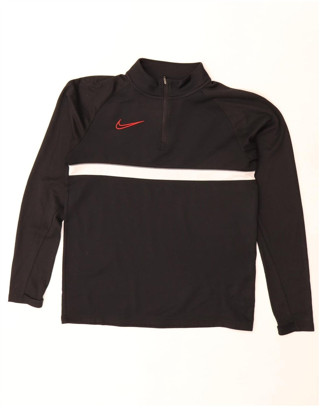 Męski dres Nike Dri Fit z zamkiem błyskawicznym na szyi, mały, czarny blok kolorów