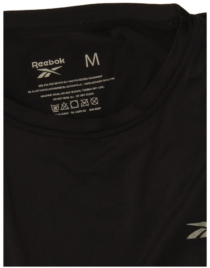 T-shirt męski Reebok Top, średni czarny poliester
