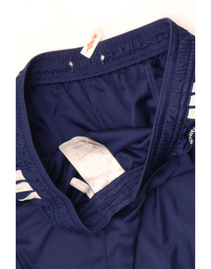 Męskie spodenki sportowe Adidas Climalite, małe, granatowe, z blokami kolorów, poliestrowe