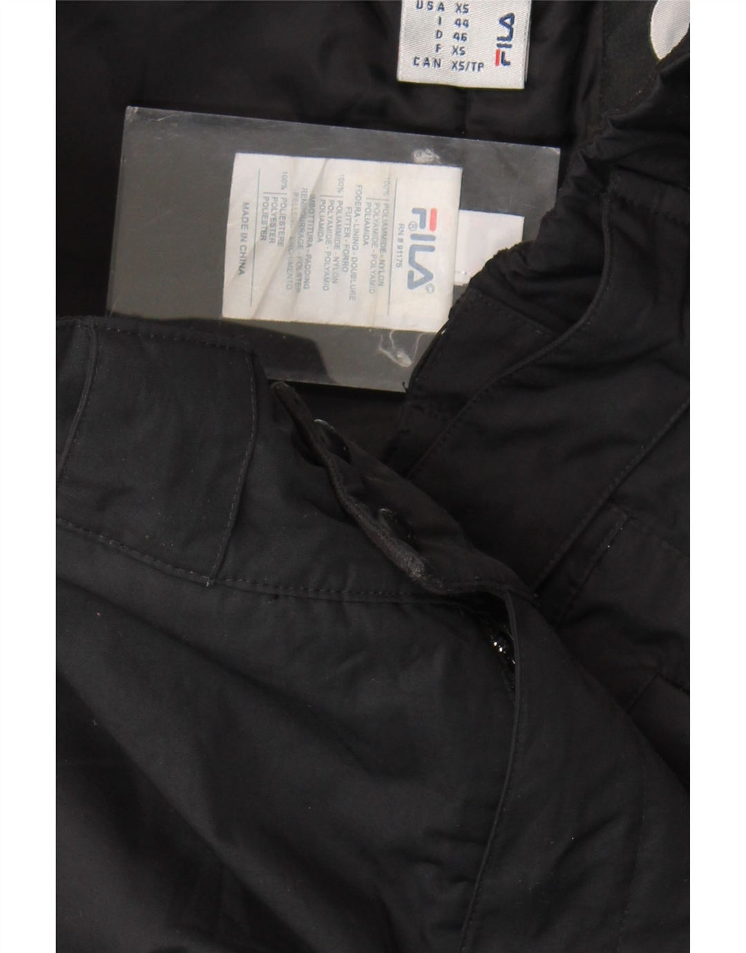 Męskie spodnie narciarskie Fila XS, czarny nylon