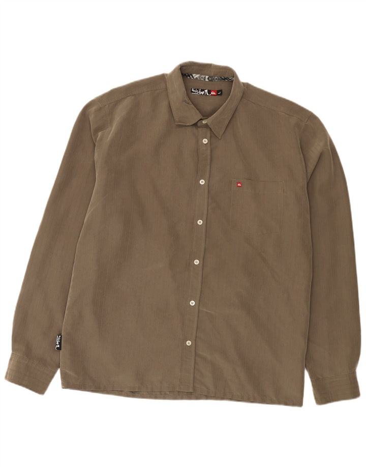 Koszula męska Quiksilver, duża, khaki, w prążki, modal