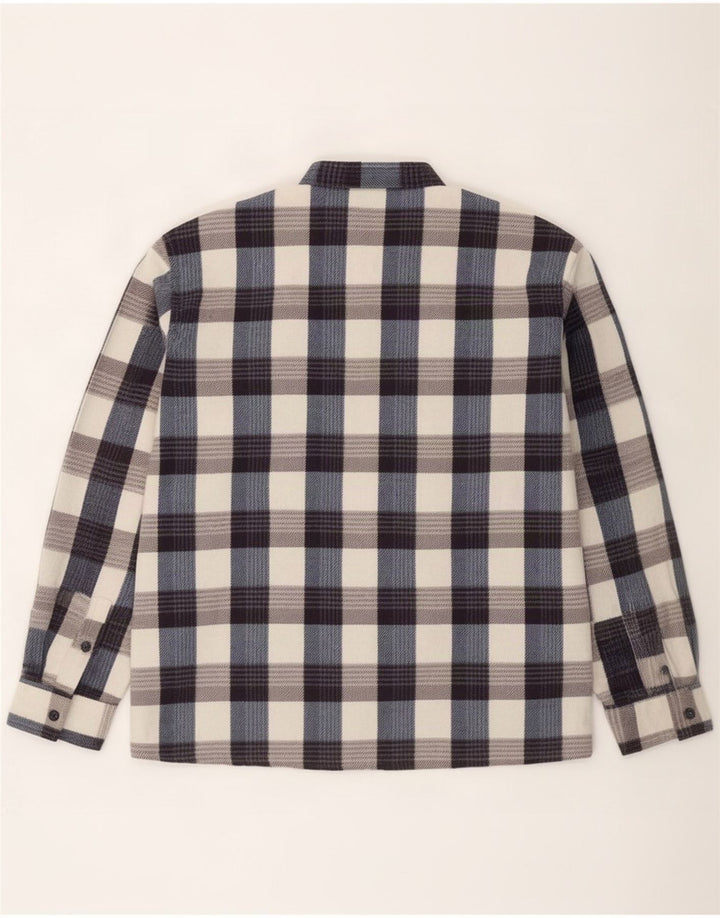 Vintage męska koszula flanelowa w średnią wielobarwną kratkę