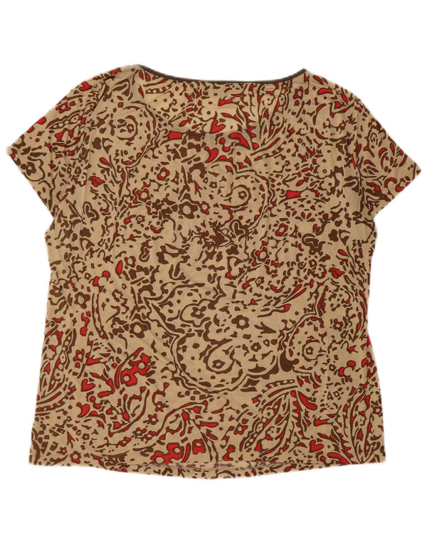 Damska koszulka graficzna Les Copains Top IT 50 XL w kolorze beżowym paisley