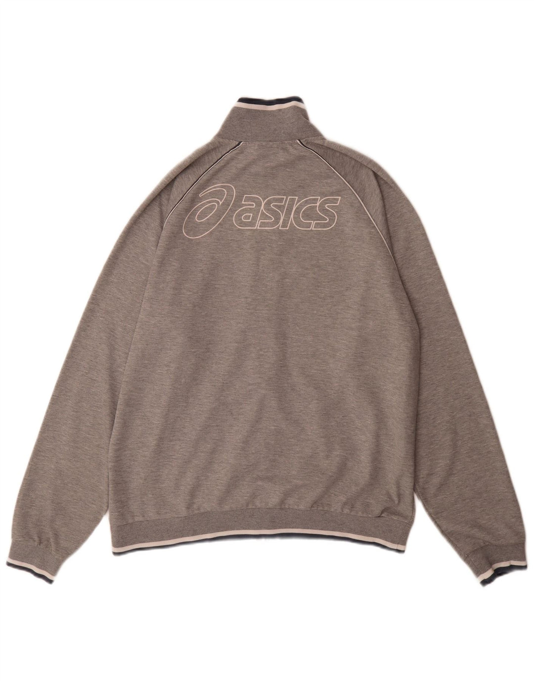 Męska kurtka dresowa Asics z grafiką XL, szara, poliestrowa, sportowa