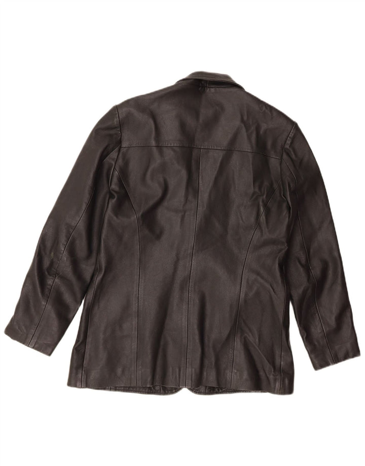 PARAGON Womens Leather Jacket UK 14 Medium Black Leather