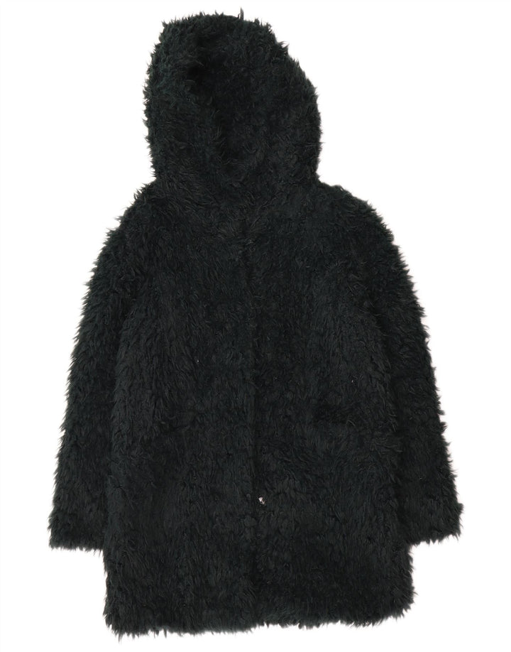 Płaszcz damski Zara Teddy z kapturem UK 14, średni zielony
