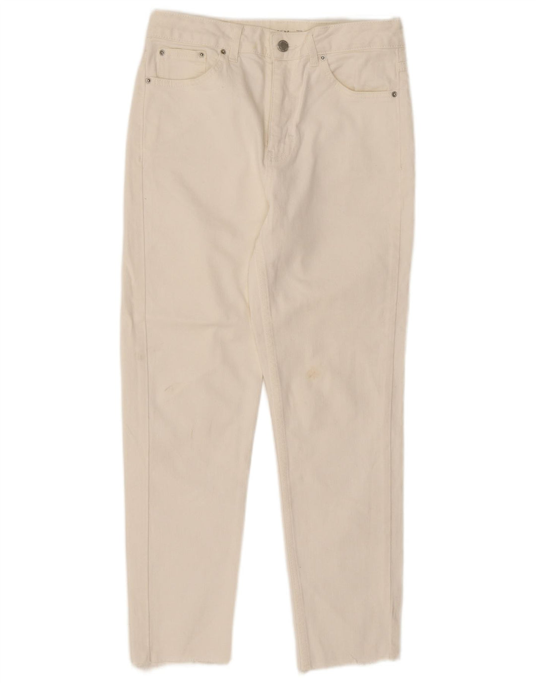 Damskie jeansy slim fit Topshop W28 L26 Biały poliester