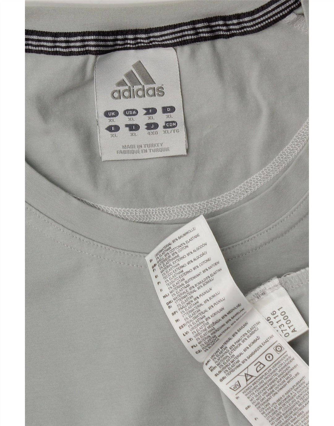 Adidas Męska koszulka Top XL Szara bawełna