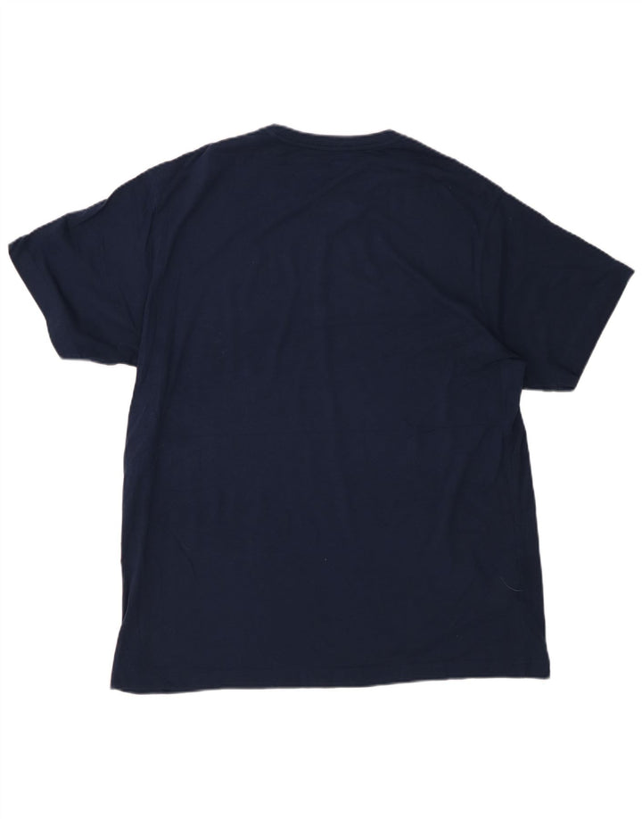 T-shirt męski EDDIE BAUER, duży, bawełniany, granatowy