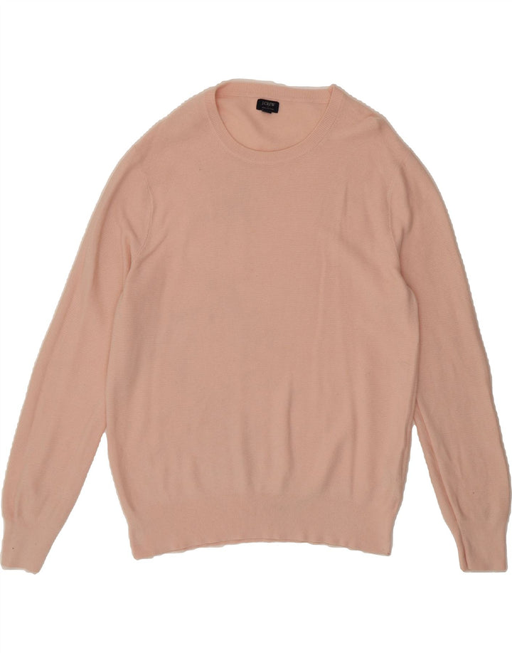 J. CREW Mens Crew Neck Jumper Sweater Large Pink Cotton Vintage J. Crew and Second-Hand J. Crew from Messina Hembry 