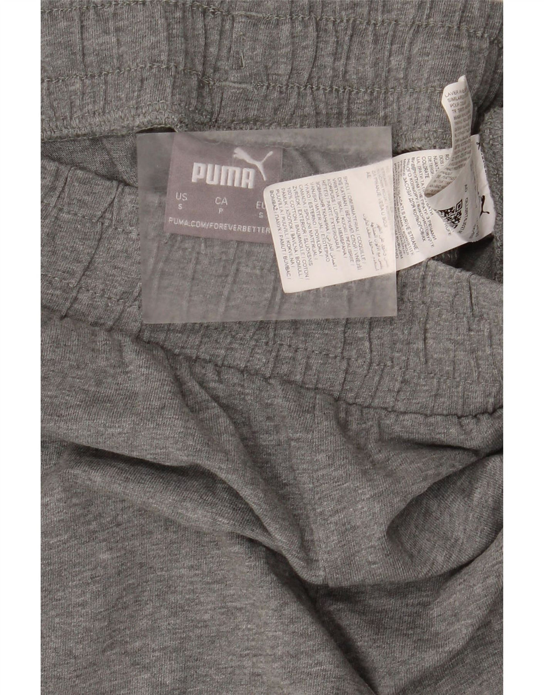 Męskie spodenki sportowe Puma, małe, szare, bawełniane w plamki