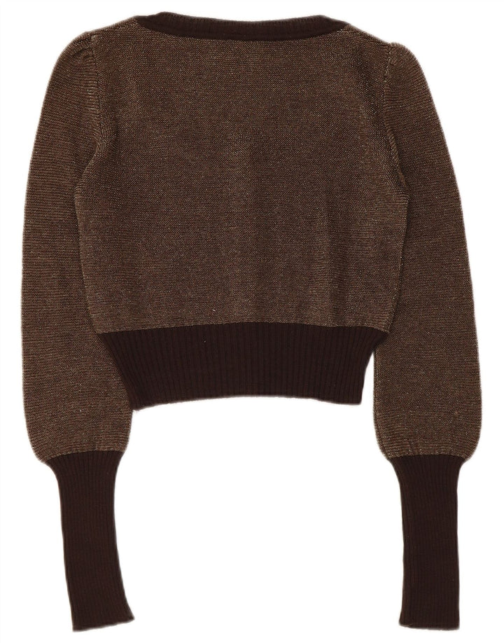 Damski sweter rozpinany Max & Co., UK 12, średni brąz, blok kolorów