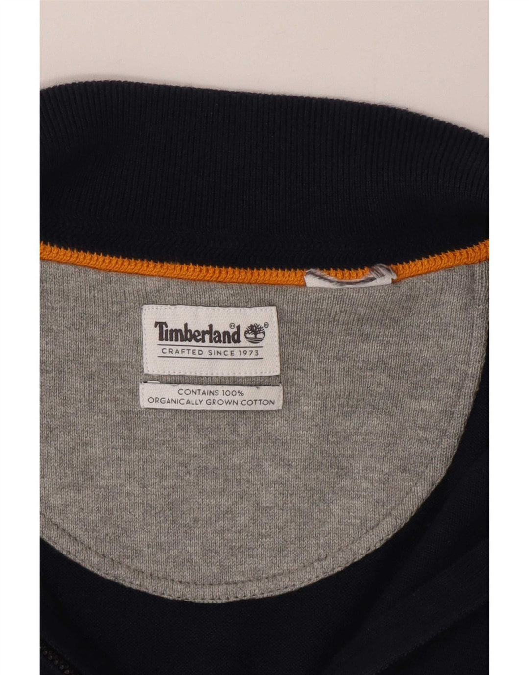 Męski sweter rozpinany Timberland z zamkiem błyskawicznym, duży, granatowy, bawełniany
