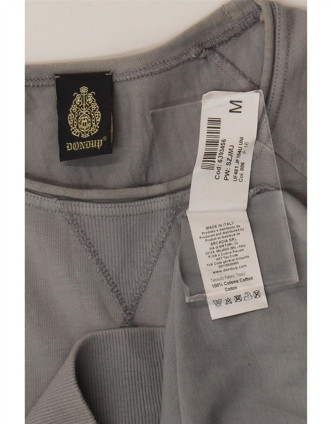 Męska bluza bez rękawów Dondup z grafiką, średnioszara, bawełniana
