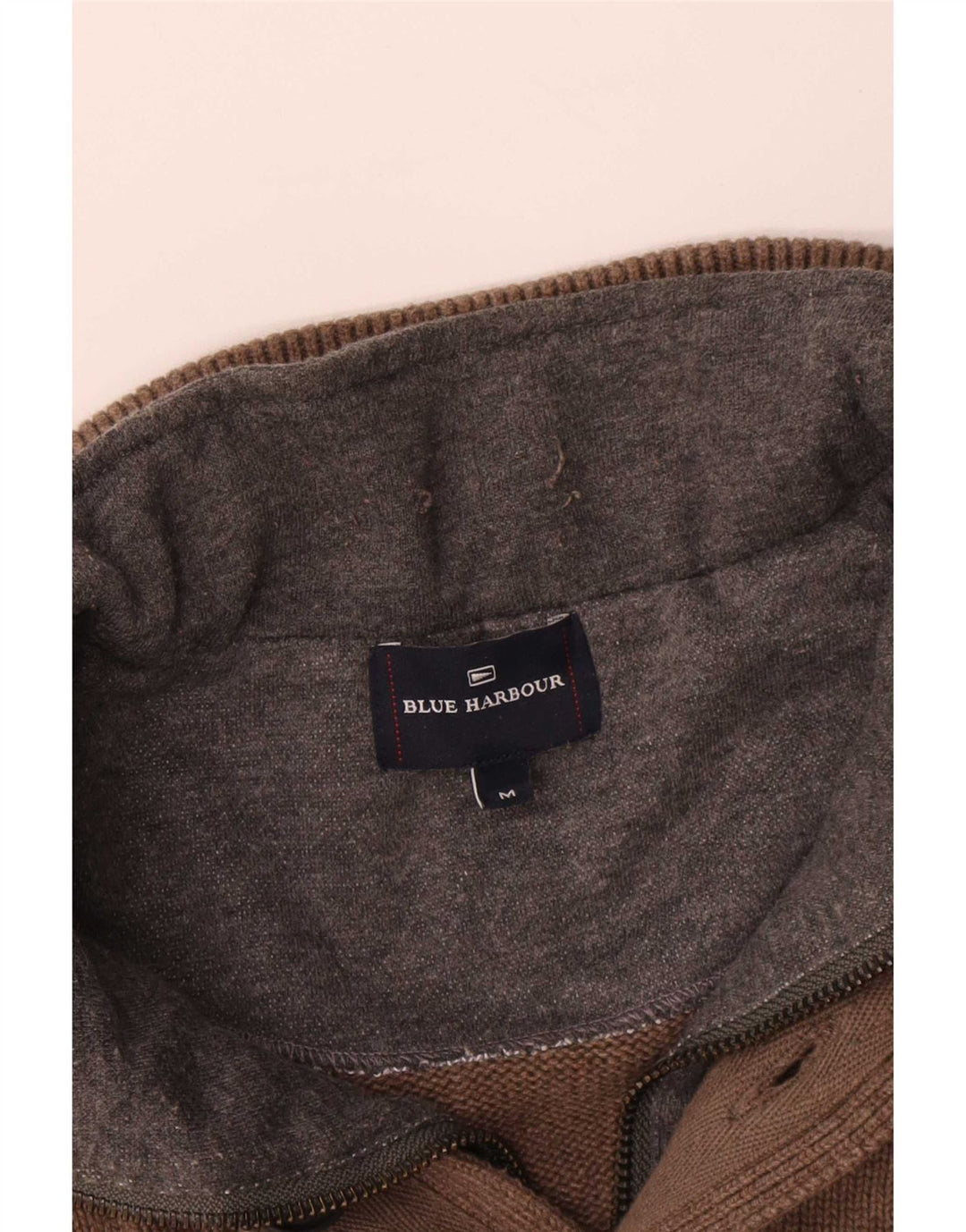 Marks & Spencer Męski sweter z guzikami w kolorze niebieskim, średni brąz