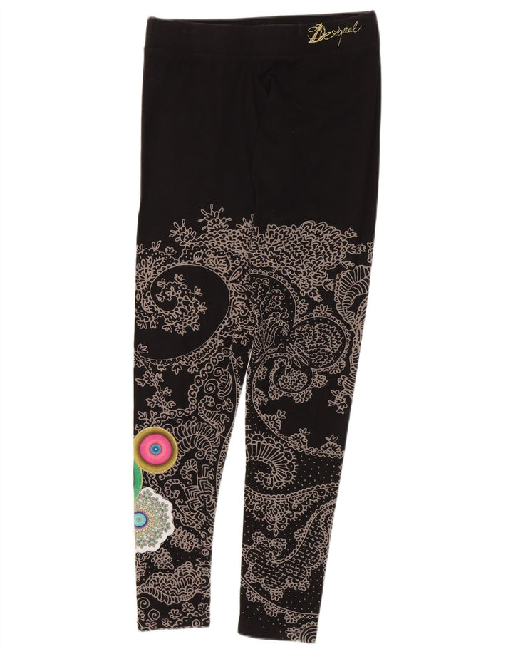 Damskie legginsy Desigual Graphic UK 12 Medium Black Paisley