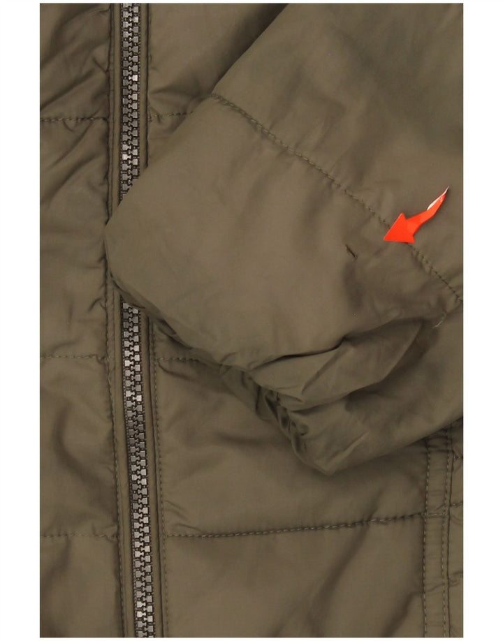 MARKS & SPENCER Damska ocieplana kurtka UK 14, duża, khaki, poliester