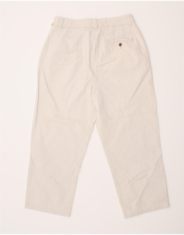 EDDIE BAUER Womens Straight Capri Trousers US 8 Medium W30 L23 White Vintage Eddie Bauer and Second-Hand Eddie Bauer from Messina Hembry 
