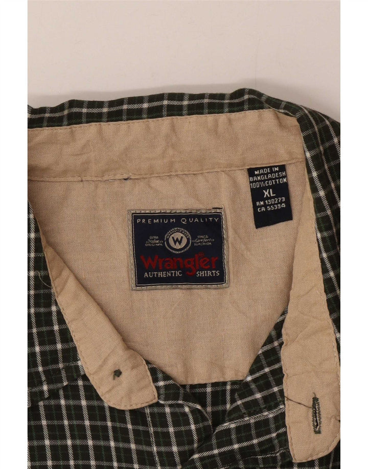 Męska koszula flanelowa Wrangler XL w zieloną kratkę