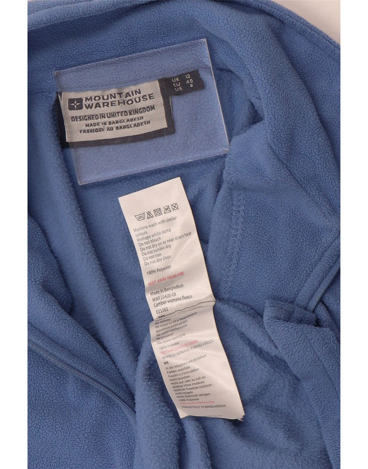 Damski sweter polarowy Mountain Warehouse z zamkiem błyskawicznym UK 12, średni niebieski
