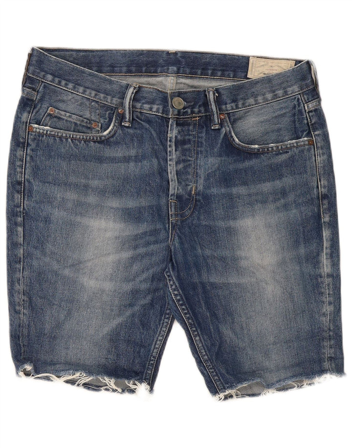 Damskie spodenki jeansowe All Saints 607 W34, duże, niebieskie, bawełniane