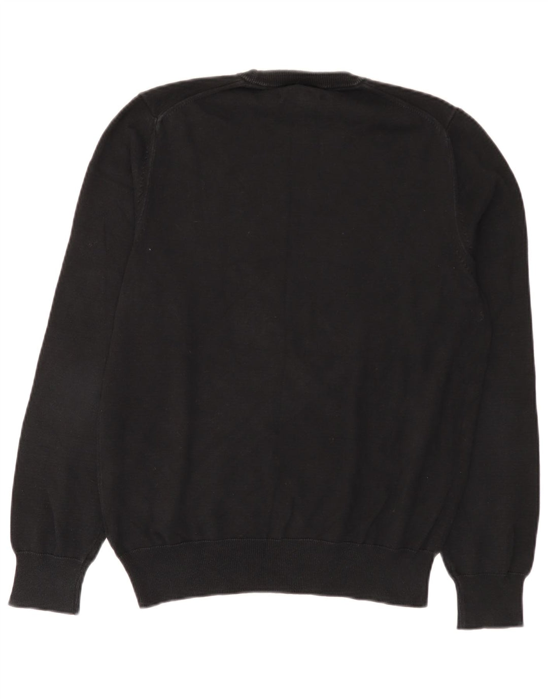 Marks & Spencer Damski sweter z okrągłym dekoltem, średni czarny, bawełniany