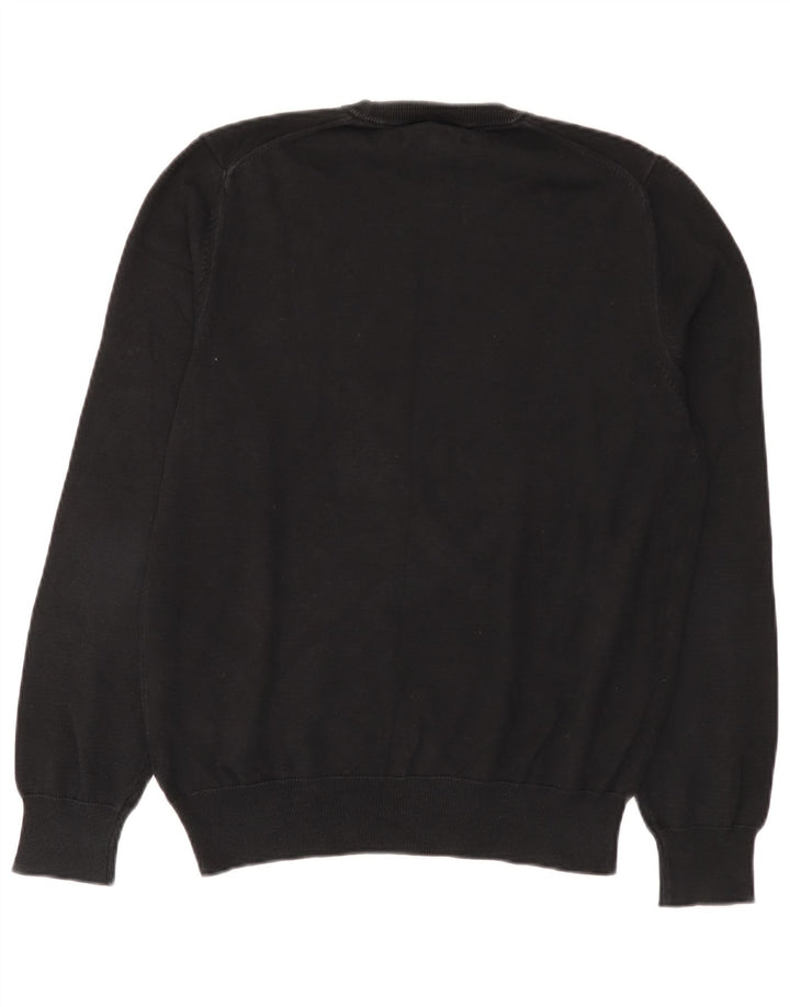 Marks & Spencer Damski sweter z okrągłym dekoltem, średni czarny, bawełniany