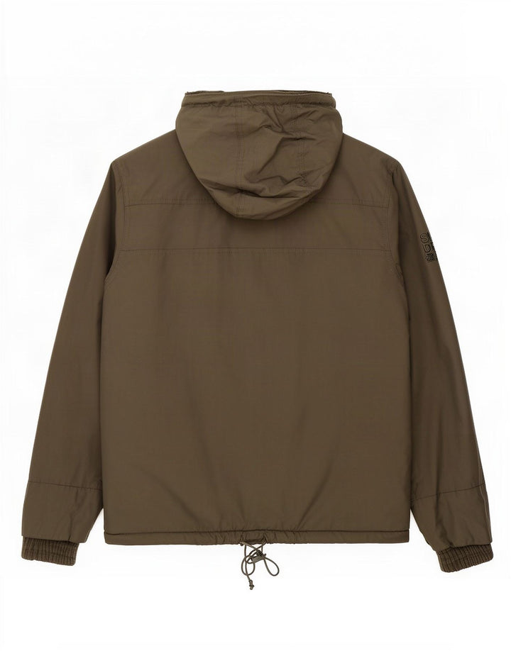 Męska wiatrówka z kapturem Superdry UK 40, duża, khaki