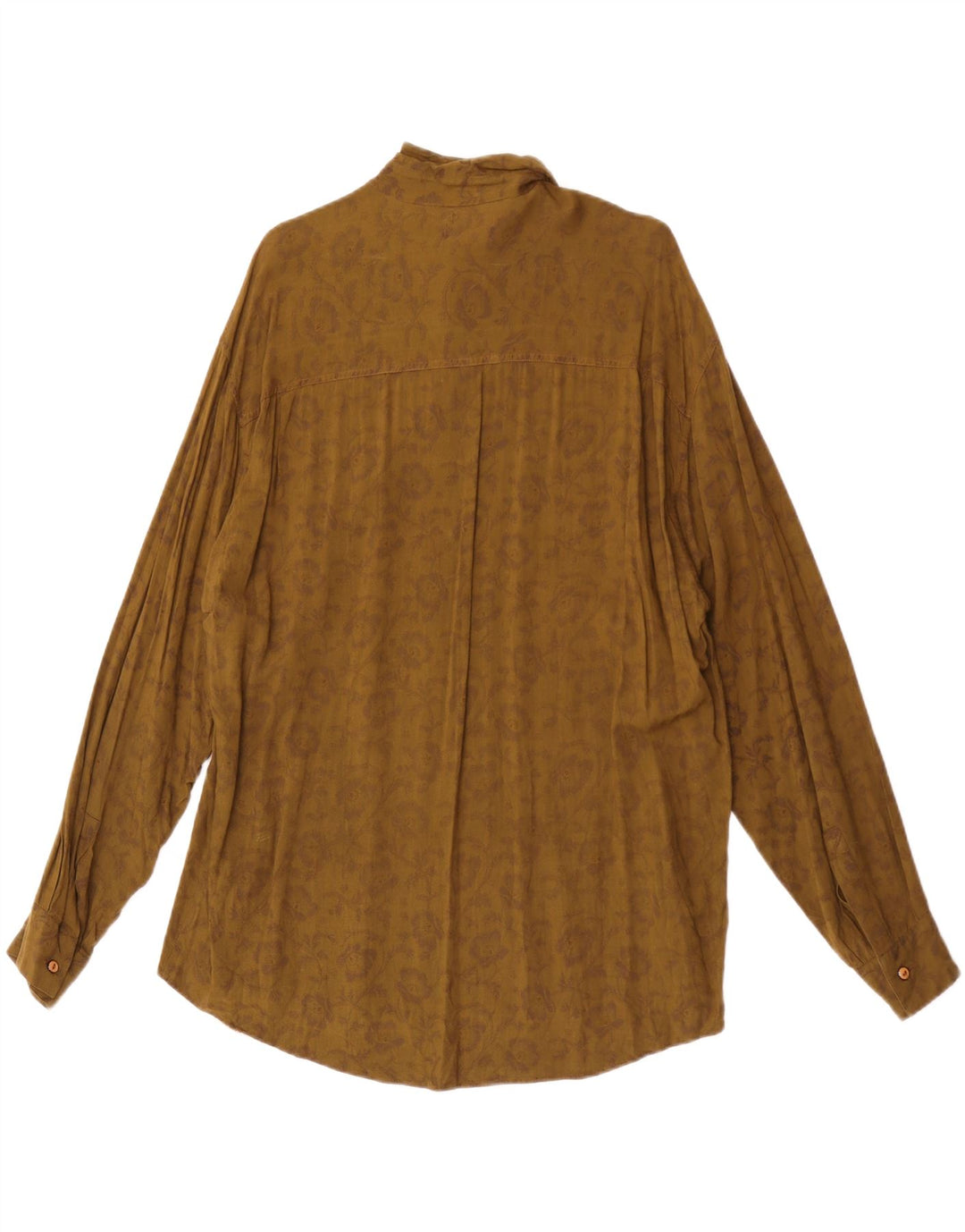 Koszula męska Vintage XL w kolorze khaki z wiskozy w kwiaty