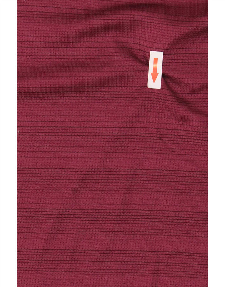 Męski T-shirt Nike Dri Fit, duży, bordowy poliester w paski