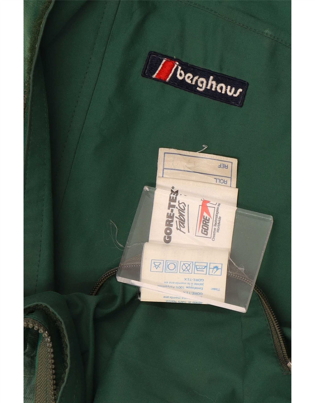 Męski płaszcz przeciwdeszczowy z kapturem Berghaus UK 38 Średni zielony nylon