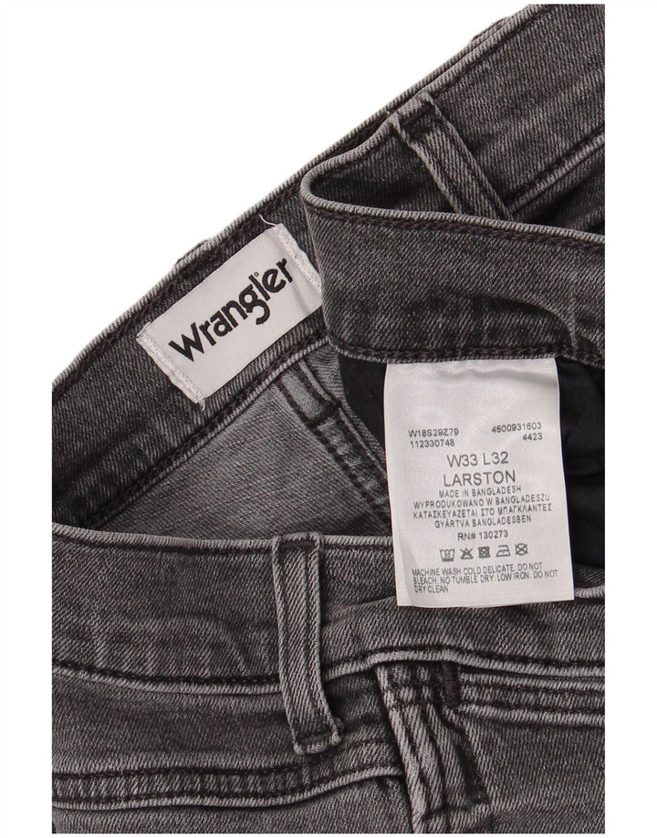 WRANGLER Męskie jeansy Larston Slim W33 L27 Szare bawełniane