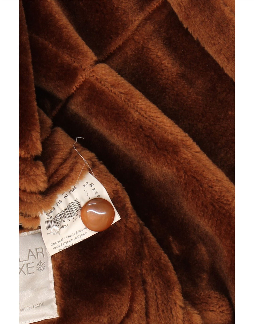 BARONIA Womens Sherpa Coat EU 36 Small Brown Polyester Vintage Baronia and Second-Hand Baronia from Messina Hembry 