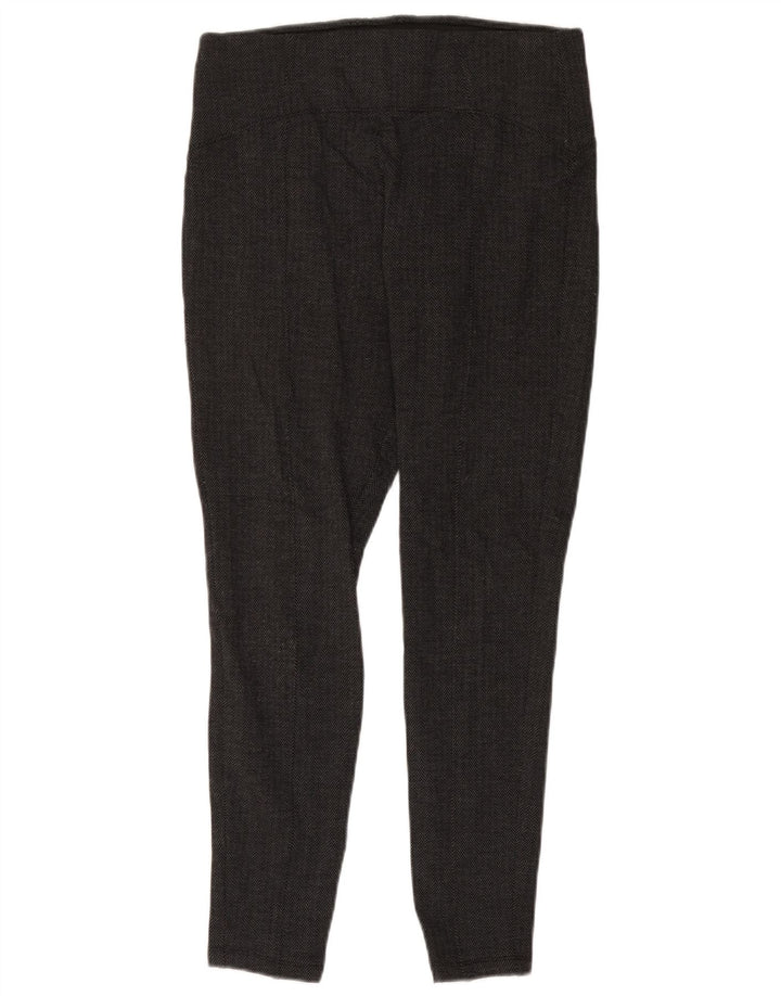Legginsy damskie Marks & Spencer UK 14, duże, czarne, wiskozowe w jodełkę