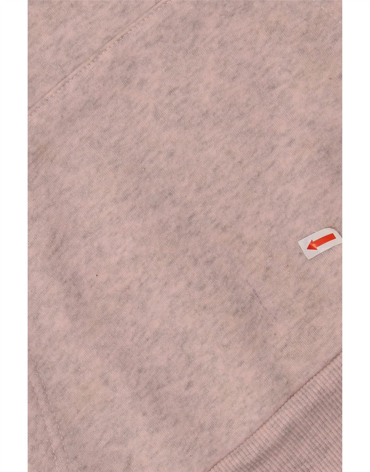 Damski sweter oversize z kapturem i grafiką KAPPA UK 10, mały, różowy, z blokami kolorów